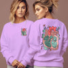 Anatomical Heart Flower Print Women Sweatshirts