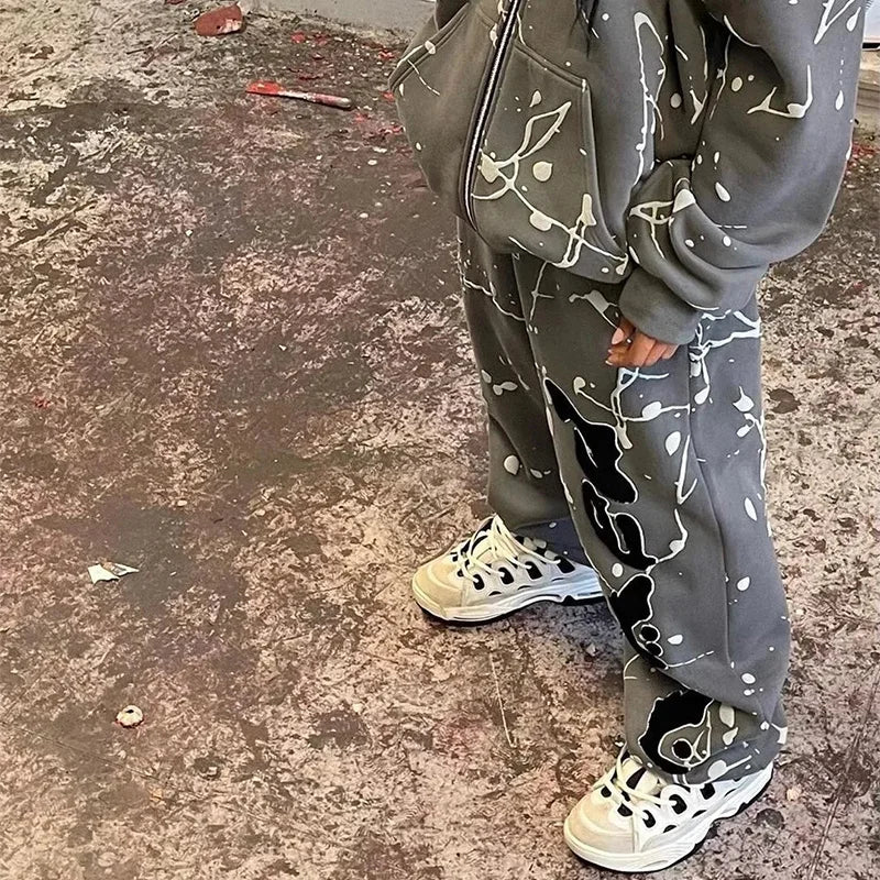 Y2K Punk Streetwear Pants – Hip-Hop Drawstring Trousers Women