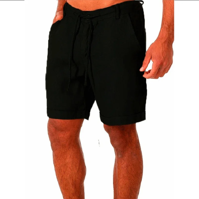Men's Cotton Linen shorts Pants Male Summer