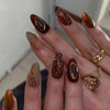 Butterfly Brown Nail Art
