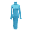 Women’s Turtleneck Knitted Bodycon Midi Dress
