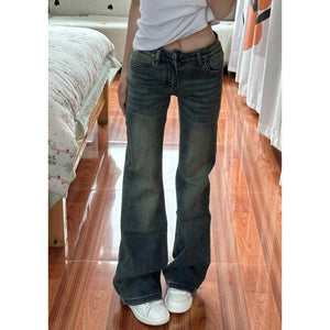 Women's Y2K Baggy 2000s Denim Trouser Washed Vintage