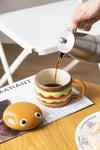 300ml Ceramic Hamburger Cup Creative Coffee Cup Cute Cartoon Mug Breakfast