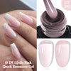 7ML Pink Glitter Quick Extension Gel Nail Polish Gold Foils