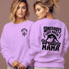Wrestling Mama Letter Print Hoodie for Women