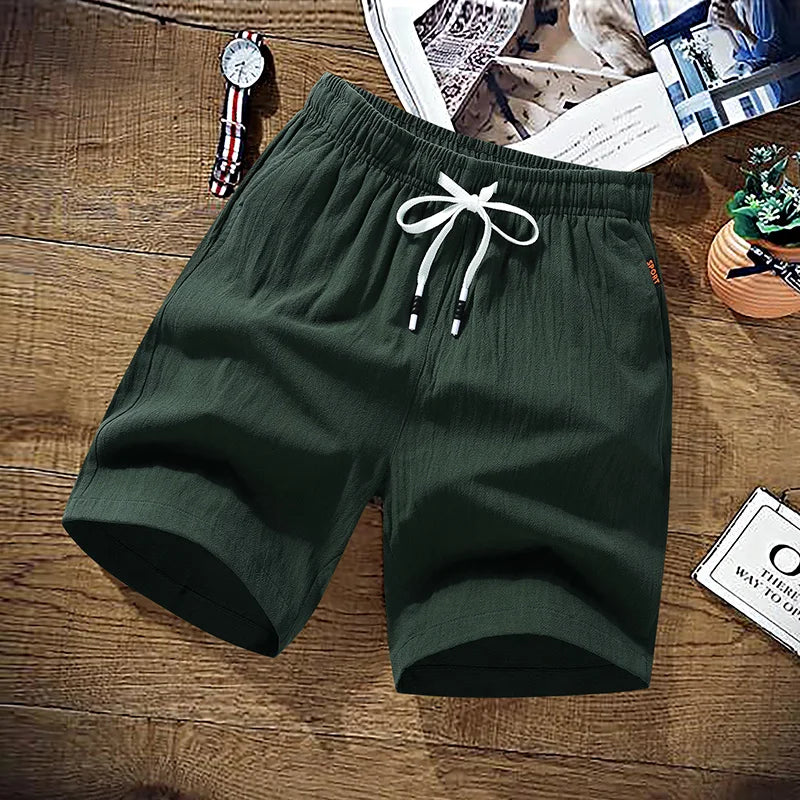 Summer Shorts Men Solid Casual Shorts Men 100% Cotton Cargo Shorts