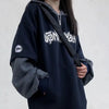 Y2K Hoodies Harajuku Letter Print Sweatshirt Hip Hop Punk