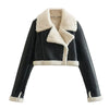 Women's Leather Cropped Jacket