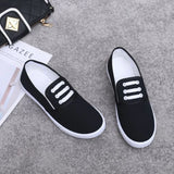 Slip on Flat Shoes Ladies Black Loafer Black Woman Sneakers Casual Shoes Flats Non-slip