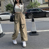 White Oversize Pants Women High Waist Streetwear