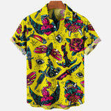 Men's Shirts Summer 2023: 3D Print Hawaiian Devil Design - Freedom and Coolness in One Fashion
