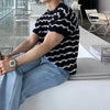 Update Your Style Trendy Striped Jacquard Mens T-Shirts for Spring and Summer