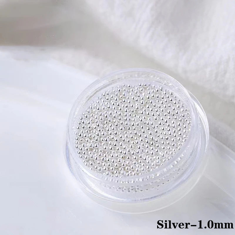 0.4mm-1.5mm Nail Art Beads Steel Ball Metal Micro Caviars Alloy