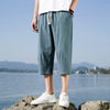 Summer Casual Short Pants Mens Cotton and Linen