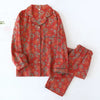 2025 new spring and summer women's pajamas suit long-sleeved trousers two-piece