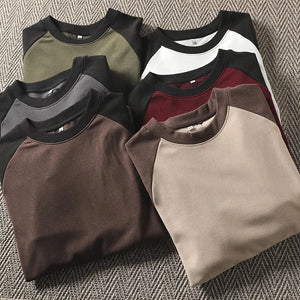 Patchwork Sweatshirt Oversized Pullovers Streetwear