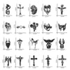 Halloween 3D Nail Charms Silver Cross DIY Decor