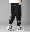 Black Cropped Trousers Graphic