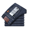 Jeans Men Light Blue Casual Straight Stretch Fashion Classic Work Denim