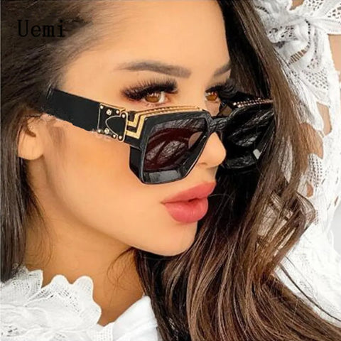 Top Quality Vintage Clear Frame Sun Glasses Ins Trending UV400