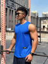 Mens Gym Tank top Men Fitness Sleeveless Shirt Male Mesh