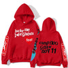 Graffiti Print Padded Sweatshirt Lucky Me I See Ghosts Graphic Y2k