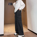 Waist Wide Leg Jeans Vaqueros Korean Streetwear Straight Denim Pants