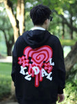 Love Puzzle Towel Embroidered Hoodies American Hip Hop Casual Trendy Tops Men