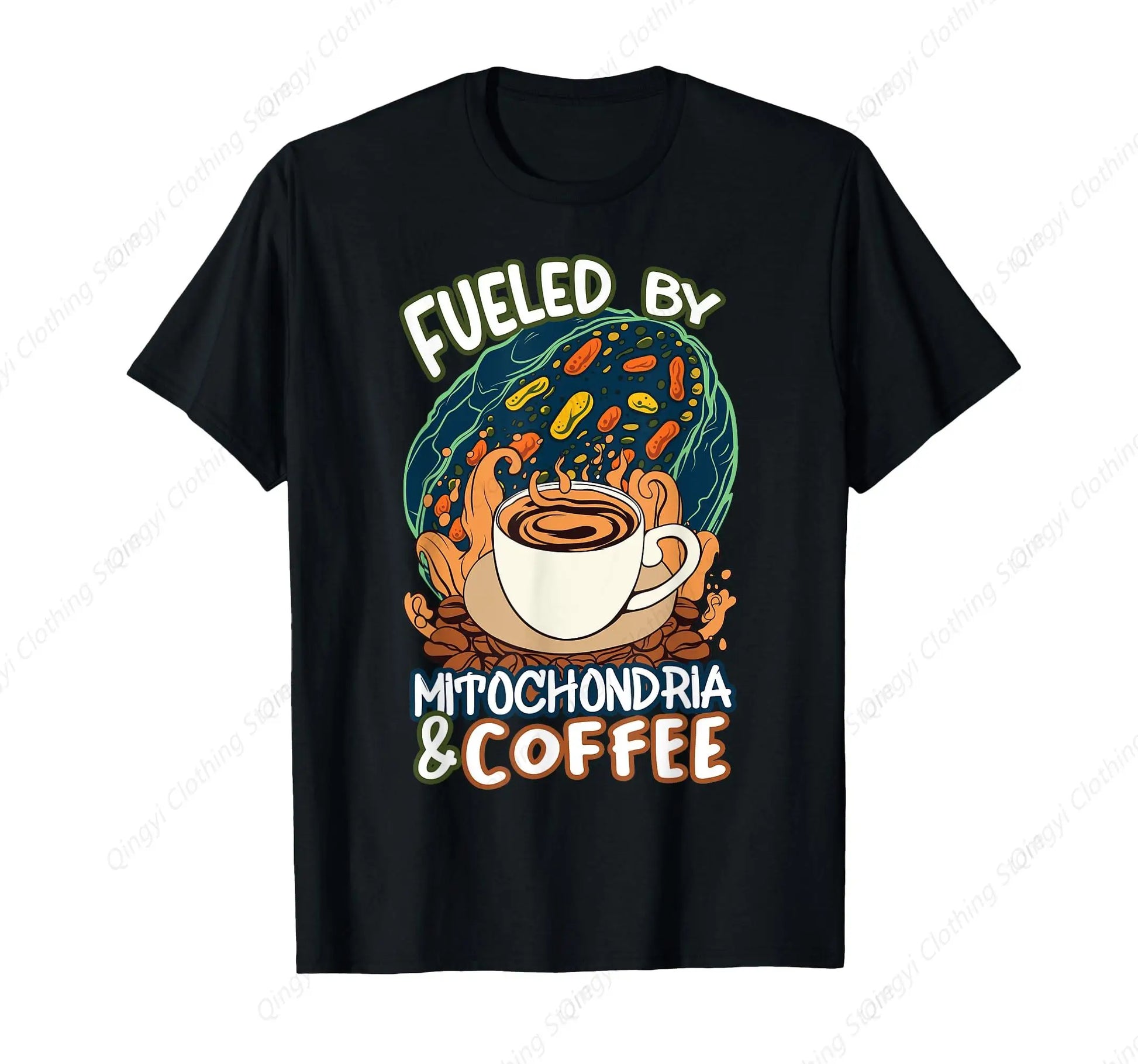 Funny Biology Teacher Mitochondria Coffee T-Shirt