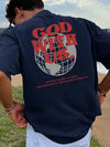 God with Us Men Cotton T-shirt Luxury Brand Fashion Big Size Top Casual Short Sleeve Streetwear Classic Print New Arrival Tee