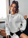 Womans Sweatshirt Everything Will Be Okay Letter Printed Pullover Loose Warm