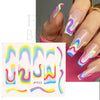 Cartoon Black Cat Nail Stickers Cute Graffiti Painting Kitten Designs