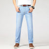 Jeans Men Light Blue Casual Straight Stretch Fashion Classic Work Denim