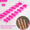 Gradient Auroras Semi Cured Gel Nail Strips Sparkly Shinning DIY Gel Polish