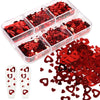 Red Valentines Day Nail Glitter Love Heart Sequins Powder For Art