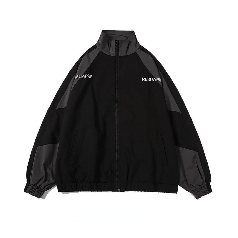 Harajuku Windbreaker Oversized Zipper Jackets Hip Hop – Queencloth