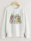 There is no such thing as too many books Sweatshirt flowers