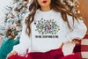Christmas Lights Print Women’s Sweatshirt