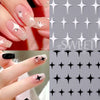 3d Bronzing Laser Cross Stars Y2k Nail Sticker Adhesive Manicure