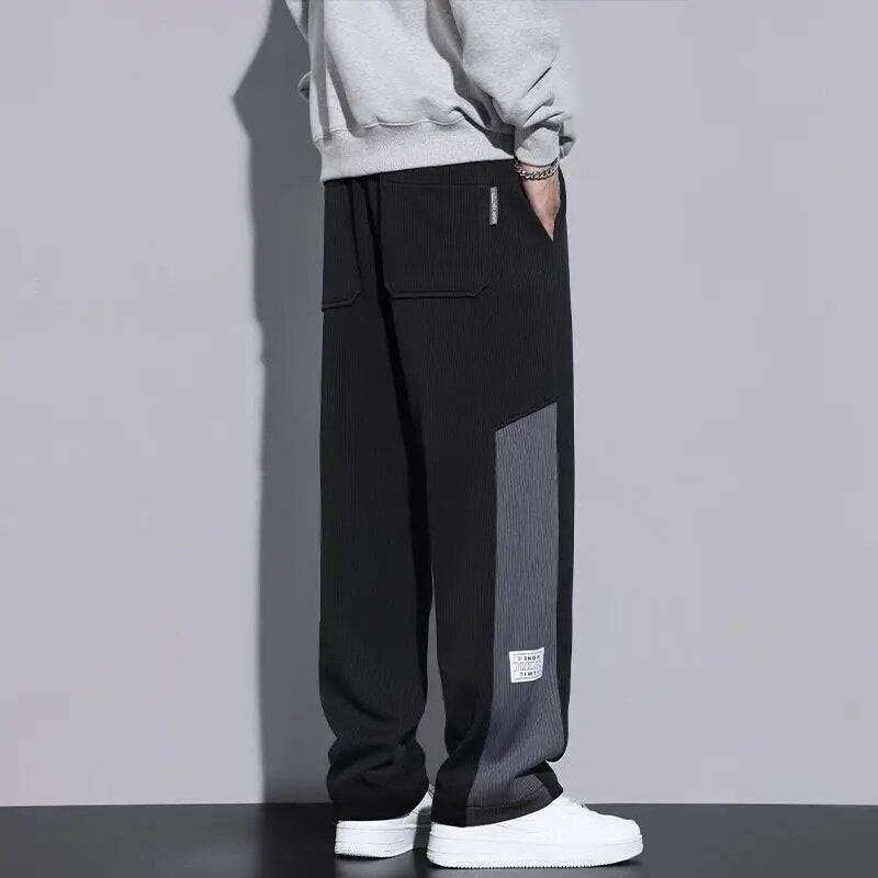 2023 Autumn Pants Loose Casual Chic Contrasting