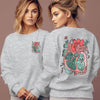Anatomical Heart Flower Print Women Sweatshirts