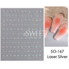 3d Bronzing Laser Cross Stars Y2k Nail Sticker Adhesive Manicure