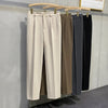 Lightweight Chino Pants Korean Fashion Pleated Trousers
