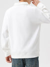 2024 Half-Zip Sweatshirts Men Korean Fashion Shirts Collar Long Sleeve Cotton