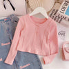 2024 Spring Autumn Girls Top+Letter Print Wide Leg Jeans