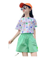 Stylish Teen Summer Suit Vibrant Print & Comfy Style