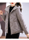 2023 cotton-padded women short version of loose