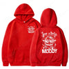 Cattle Moody Letter Print Hoodie Women Casual Pullover