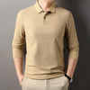 Casual Business Long Sleeved Polo Shirt men
