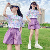 Stylish Teen Summer Suit Vibrant Print & Comfy Style